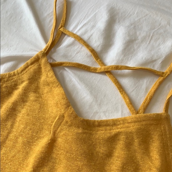 Universal Thread Tops - Cross Back Yellow Top
